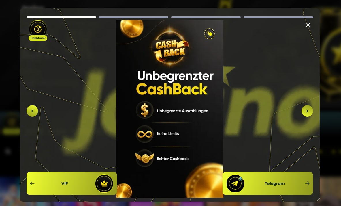 Cash back — Jasino Casino